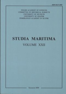 Studia Maritima. 2009, Vol. 22