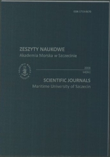 Zeszyty Naukowe. Akademia Morska w Szczecinie. 2008, nr 14(86)