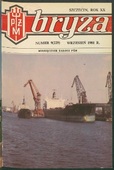 Bryza : biuletyn informacyjny Polskiej Żeglugi Morskiej. 1981, nr 9