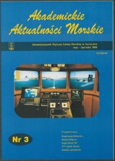 Akademickie Aktualności Morskie : Dwumiesięcznik Wyższej Szkoły Morskiej w Szczecinie. 1998, nr 3 maj - czerwiec